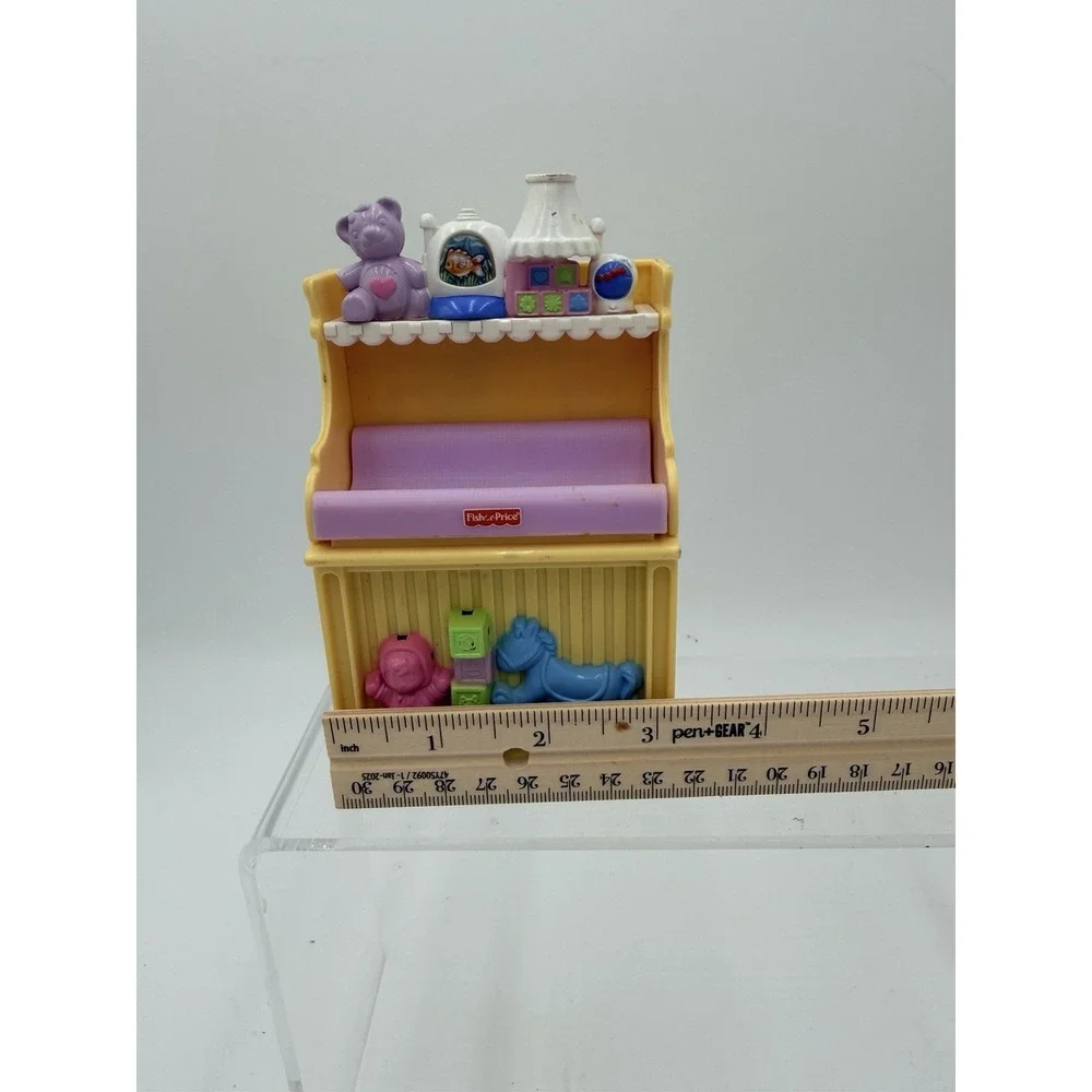 Fisher-Price Loving Family Dollhouse Baby Nursery Changing Table w/ Lights Music - Picture 12 of 14